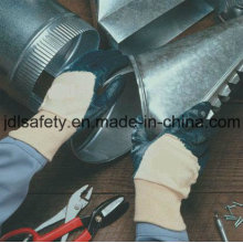Кисть Терри трикотажное рабочие перчатки с половины нитриловое покрытие нитрил (NB1510)