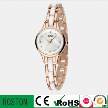 Fashion Quartz Lady Watch con correa de cuero