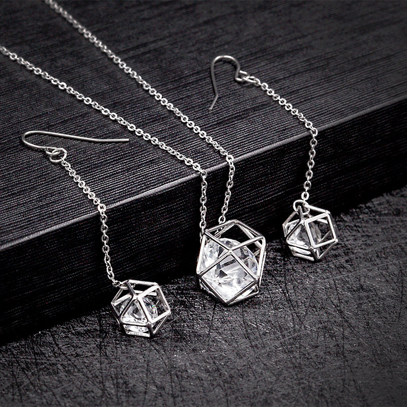 Stainless Steel Jewelry Necklace And Earrings Sets