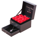 Rose Gift Box with Jewelry Rectangle Flower Box