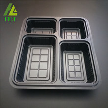 4 compartments disposable plastic lunch box