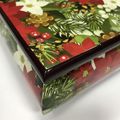Caixa de embalagem de presente de madeira impressa em flor personalizada