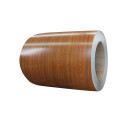 Wood grain color coated aluminum coil