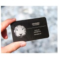 Metal Personalized Quality Scrub Plated Black Business Card