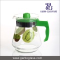 1.5L Bedrucktes Glas Krug, Wasser Pitcher mit Kunststoff Deckel &amp; Griff