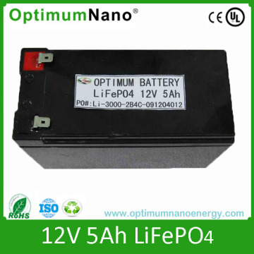 Аккумуляторная батарея 12V 5ah LiFePO4 для фонарика