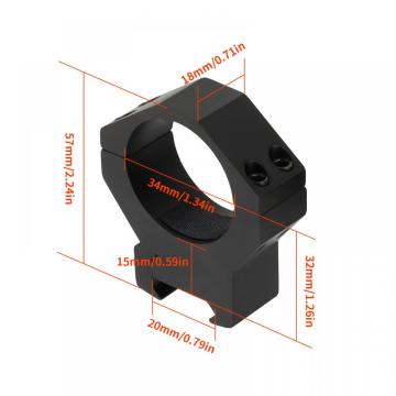 FOCUHUNTER 34mm scope rings picatinny mount