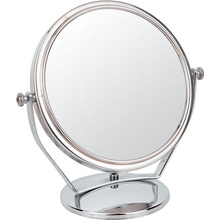 Round Metal Chrome Makeup Mirror