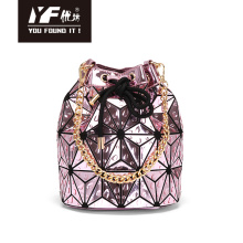 Geometric waterdrop PU leather shopping bags custom women chain bucket bag shoulder bag