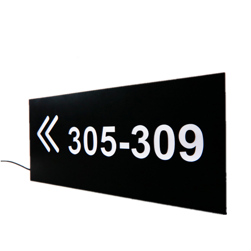 Illuminated Acrylic Room Number Sign