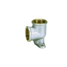 Female Elbow with Wall-Plate (Hz8210) of Brass Fittings with Brass Color or White Color