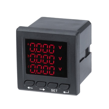 Three-phase power meter with digital readout