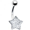 10mm clair Sparkler étoiles Belly Ring