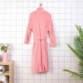 pink long  cotton bathrobe robes for women