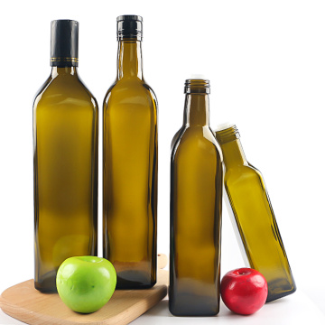 75cl 750ml Amber square olive oil glass bottle