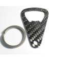 Carbon bottle opener key chain