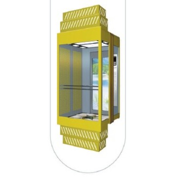 Square Type Panorama Passagier Aufzug mit Glas Kabine