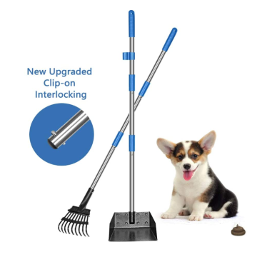 Long Handle Pet Poop Tray and Rake Set