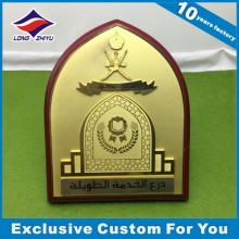 High Quality Gold Wood Shield Plaque