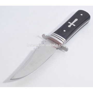 Survival Fixed Knife Hunting Rescue Ebony Handle Knife