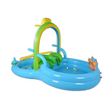 Child inflatable swim pool with slides kiddie ball