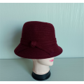 Women's Poly Wool Fabric Braid Ribbon Casual Hats