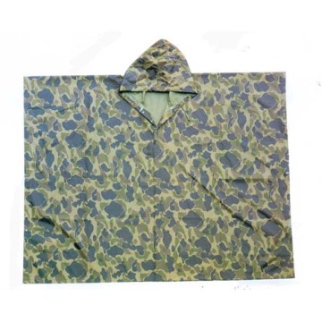 Yj-6011 Custom Hooded Camouflage Travel Bike Rain Poncho Mens