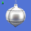 Silver Onion Shaped Christmas Tree Glass Ornaments