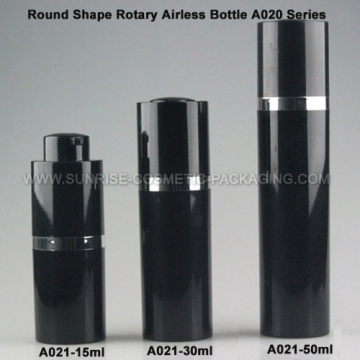 15ml 30ml 50ml rond rotatif flacon Airless noir