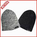 Moda Marled Bordado Cuffed Beanie con POM POM