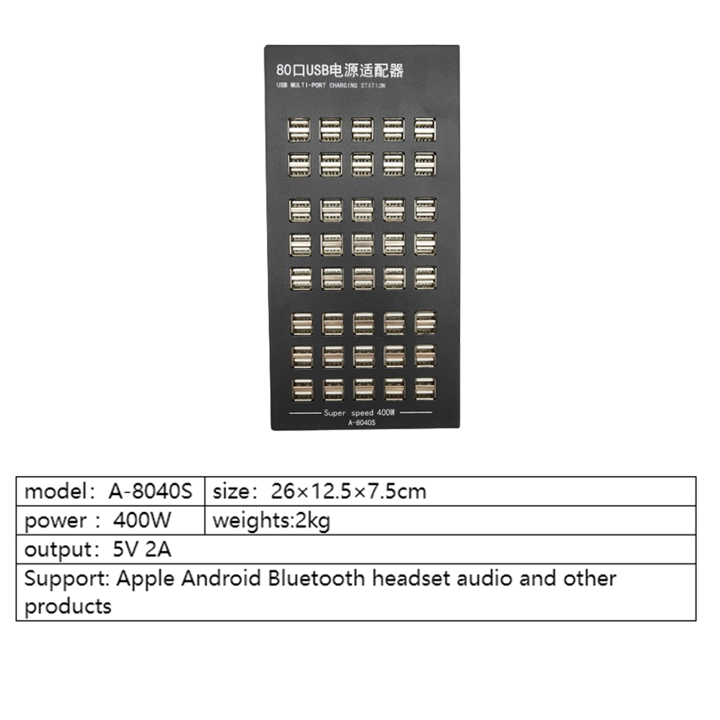 80 Port Dual Port Intelligent Charger Product Parameters 80 Port Dual Port Intelligent Charger Product Parameters