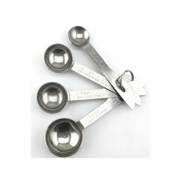 4pcs metal measuring spoons stainless steel measuring scoops