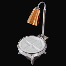 SUS304 Heat Lamp Buffet Food Serving Tray Round