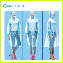 Unisex Free Size descartáveis ​​Clear PE Rain Ponchos