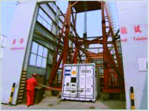 Drop test for ISO Standard Generator Container