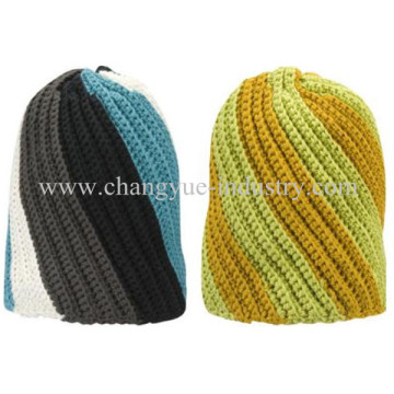 Men winter knit beanie hat pattern wholesale supplier