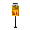 two digital aluminium solar led speed radar sign