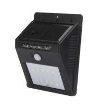 6 SMD LED PIR sensor de movimento lâmpada solar iluminação de parede de jardim com economia de energia