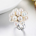 Moda Uva 3-4mm AAA Drop Adjustable Freshwater Pearl Ring