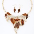 American fashion metal bohemia simple painting leaves jewelry sets