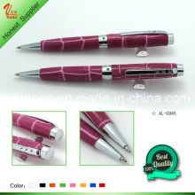 Beautiful Pen Leather Wrap Metal Ball Pen