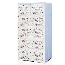 Fashion Printing Design PP Storage Drawer Cabinet for Home (HW-L711)