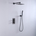 Square Black Shower Valve With Stops