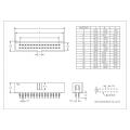 0.100 &quot;(2.54 mm) DISMOS DE CAJA DE CAJA DUAL DE LISE DISMO 180 ° TIPO H = 9.40 mm