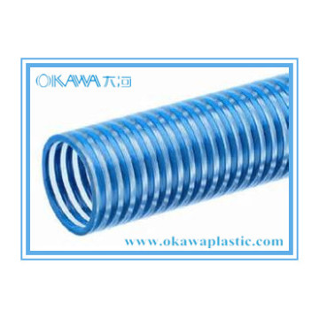 Blue PVC Reinforced Suction Hose for Irrigation or Transportation