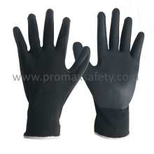 13G Grau Polyester Liner Schwarz Schaum Nitril Palm Coated Handschuhe