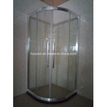 Verchromte glänzende Duschraum-Gehäuse mit großem Aluminiumrahmen (E-01 großes Aluminium)
