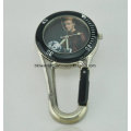 Man Belt Loop Carabiner Clip on Watch Compass