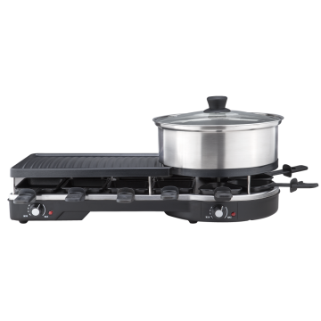 Raclette Grill und Fondue Set für 12 Personen