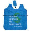 Advertising Promotional Custom Reusable Eco Polyester Foldable Shopping Carrier Tote Bag